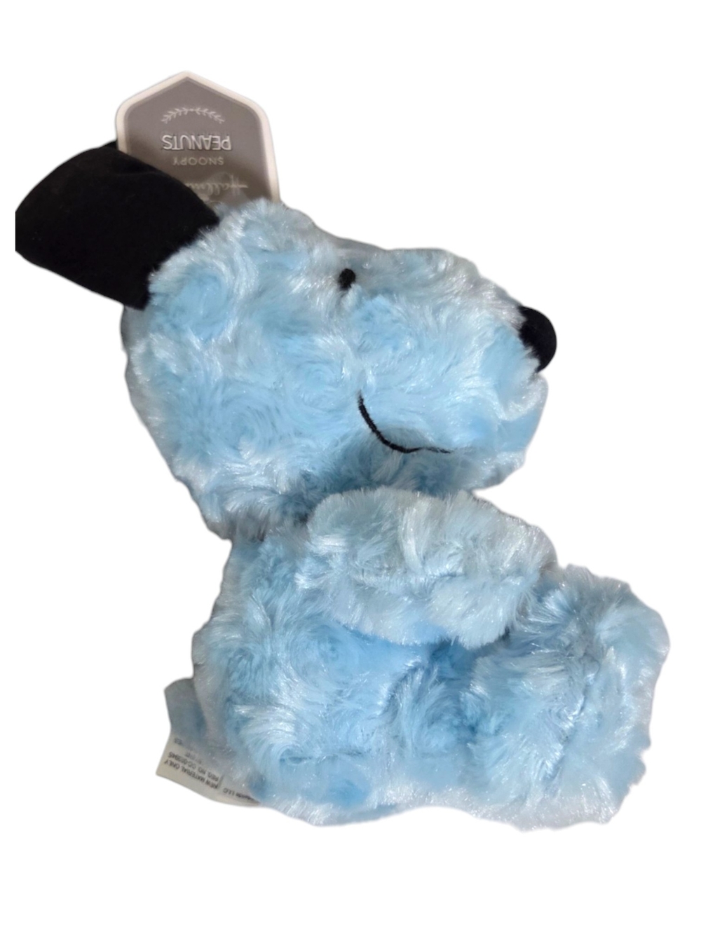Hallmark Peanuts Snoopy Curly Plush Light Blue Black 6 Inch NWT 2022 - Picture 3 of 11